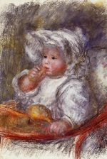 Ренуар Жан Ренуар в детском кресле с печеньем 1895г